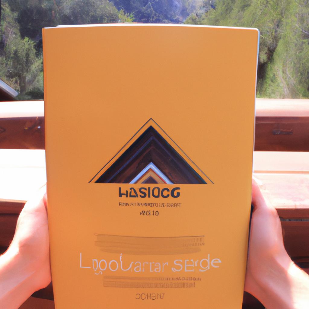 Person holding a lodge brochure